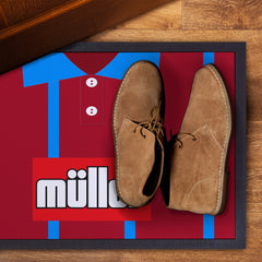 Aston Villa 1993 Home Shirt - Personalised Retro Door Mat - 60cm x 40cm