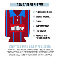 Aston Villa 1992 Home Shirt - Personalised Drink Can Cooler