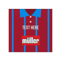 Aston Villa 1993 Home Shirt - Personalised Drink Coaster - Square Or Circle