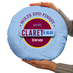 Holte Enders Claret and Blue - Football Legends - Circle Cushion 14inch