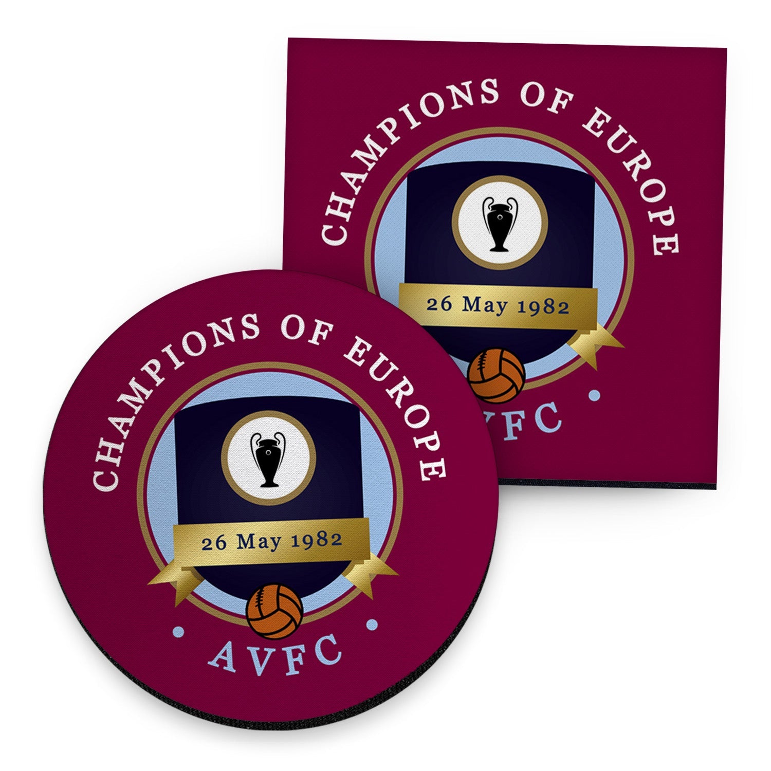 Holte Enders Euro Champions - Football Coaster - Square Or Circle