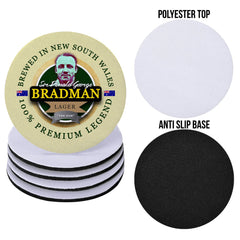 Australia Bradman - Coaster - Circle or Square