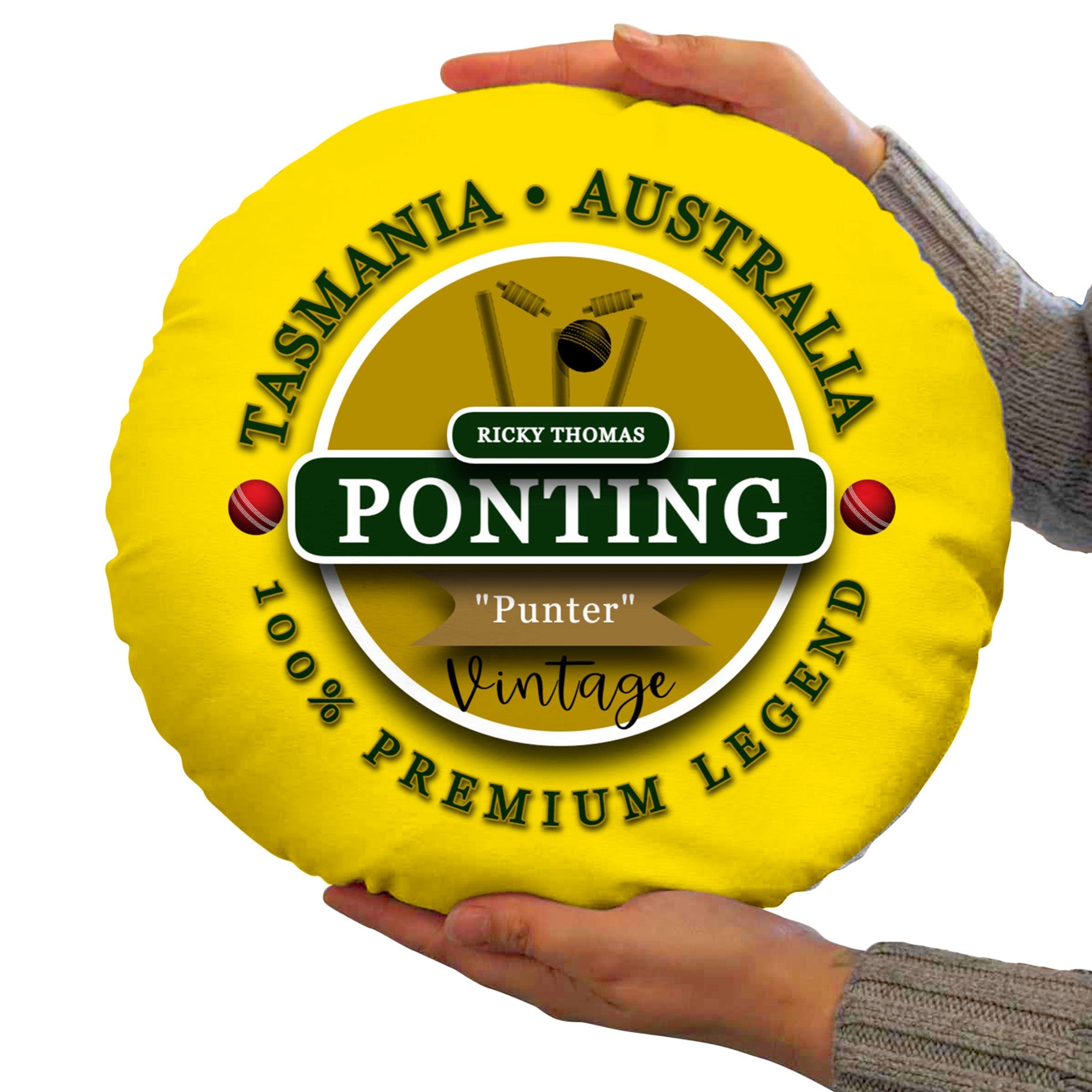 Australia Ponting  - Legend Collection - Circle Cushion 14inch