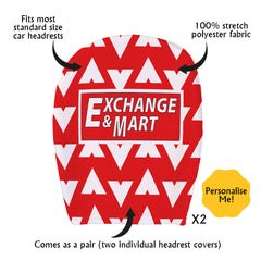 Bournemouth 1993 Home - Retro Football Shirt - Pack of 2 - Car Seat Headrest Covers