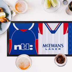 Personalised Rangers - Style 3 - Retro Football Shirts - Bar Runner