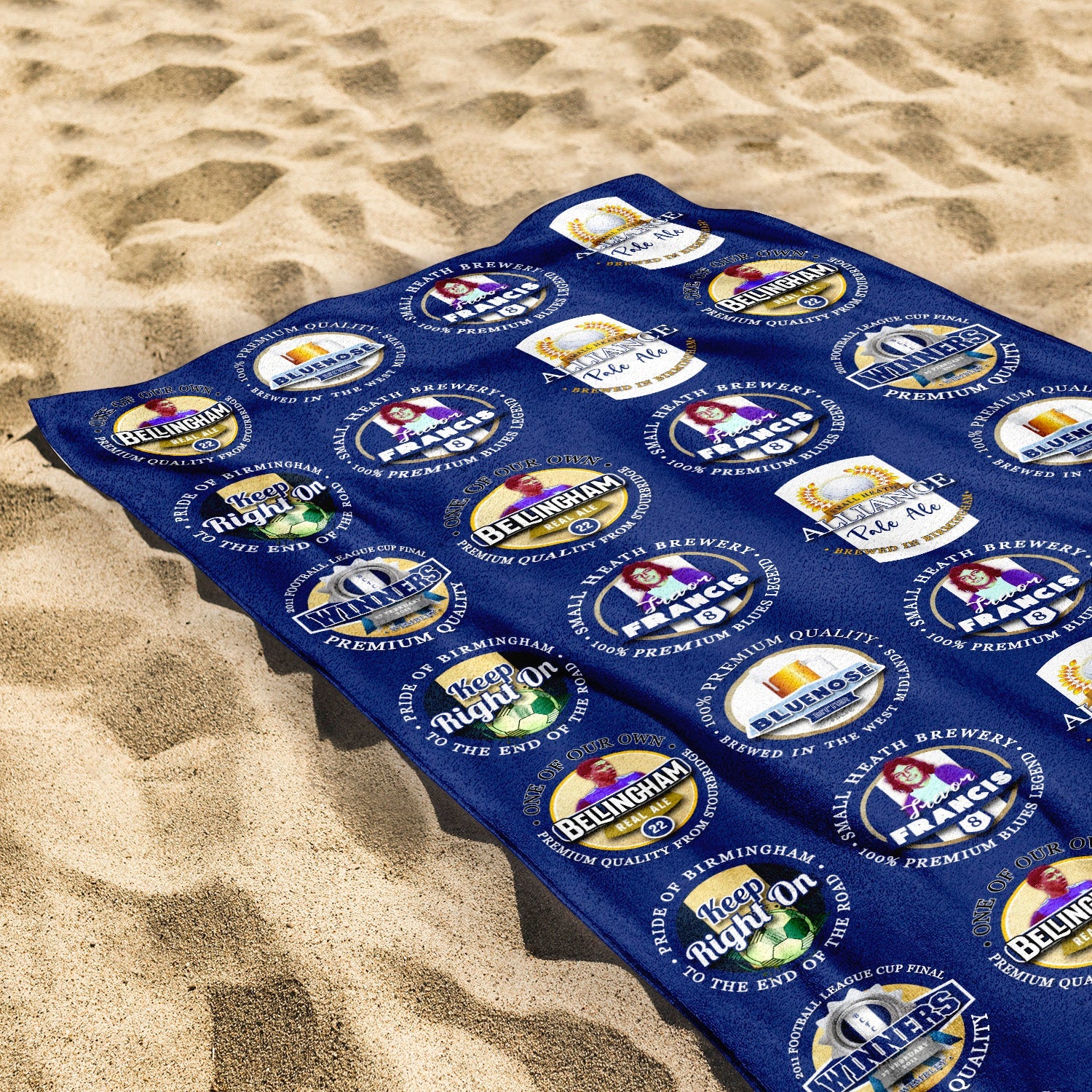 Birmingham - Football Legends - Microfibre Beach Towel - 150cm x 75cm