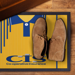 Blackburn 1990 Away Shirt - Personalised Retro Door Mat - 60cm x 40cm
