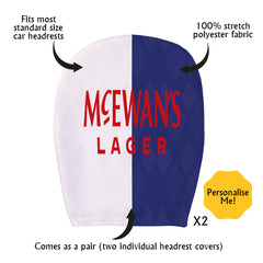 Birmingham 1990 Away - Retro Football Shirt - Pack of 2 - Car Seat Headrest Covers
