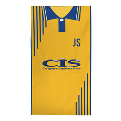 Blackburn - 1990 Away Shirt - Personalised Retro Beach Towel - 150cm x 75cm