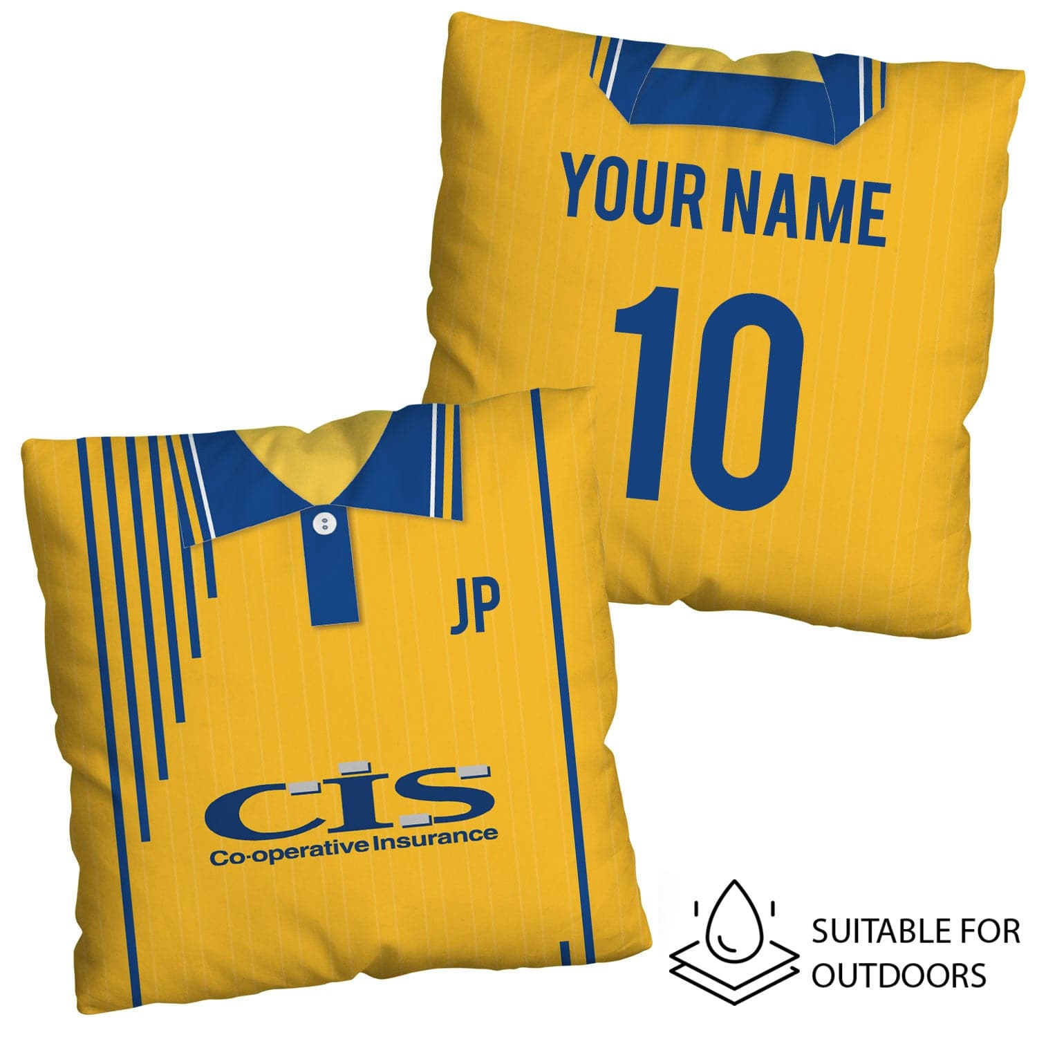 Blackburn - 1990 Away Shirt - 45cm or 61cm Retro Showerproof Outdoor Cushion