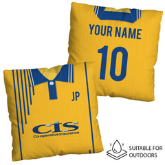 Blackburn - 1990 Away Shirt - 45cm or 61cm Retro Showerproof Outdoor Cushion