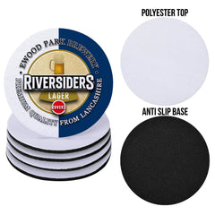 Blackburn Riversiders - Football Coaster - Square Or Circle