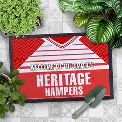 Middlesbrough - 1990 Home Shirt - Personalised Retro Door Mat - 60cm x 40cm