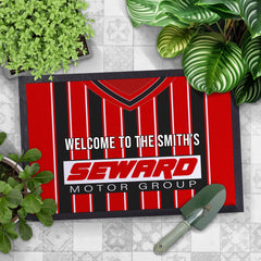 Bournemouth - 2001 Home Shirt - Personalised Retro Door Mat - 60cm x 40cm