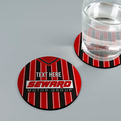 Bournemouth 2001 Home Shirt - Personalised Drink Coaster - Square Or Circle