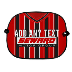 Bournemouth 2001 Home Shirt - Personalised Retro Football Car Sun Shade - Set of 2