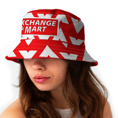 Bournemouth 1993 Home Bucket Hat on woman's head