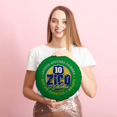 Brazil Zico  - Legend Collection - Circle Cushion 14inch