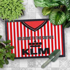 Brentford 1989 Home Shirt - Personalised Retro Door Mat - 60cm x 40cm