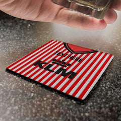 Brentford 1989 Home Shirt - Personalised Drink Coaster - Square Or Circle