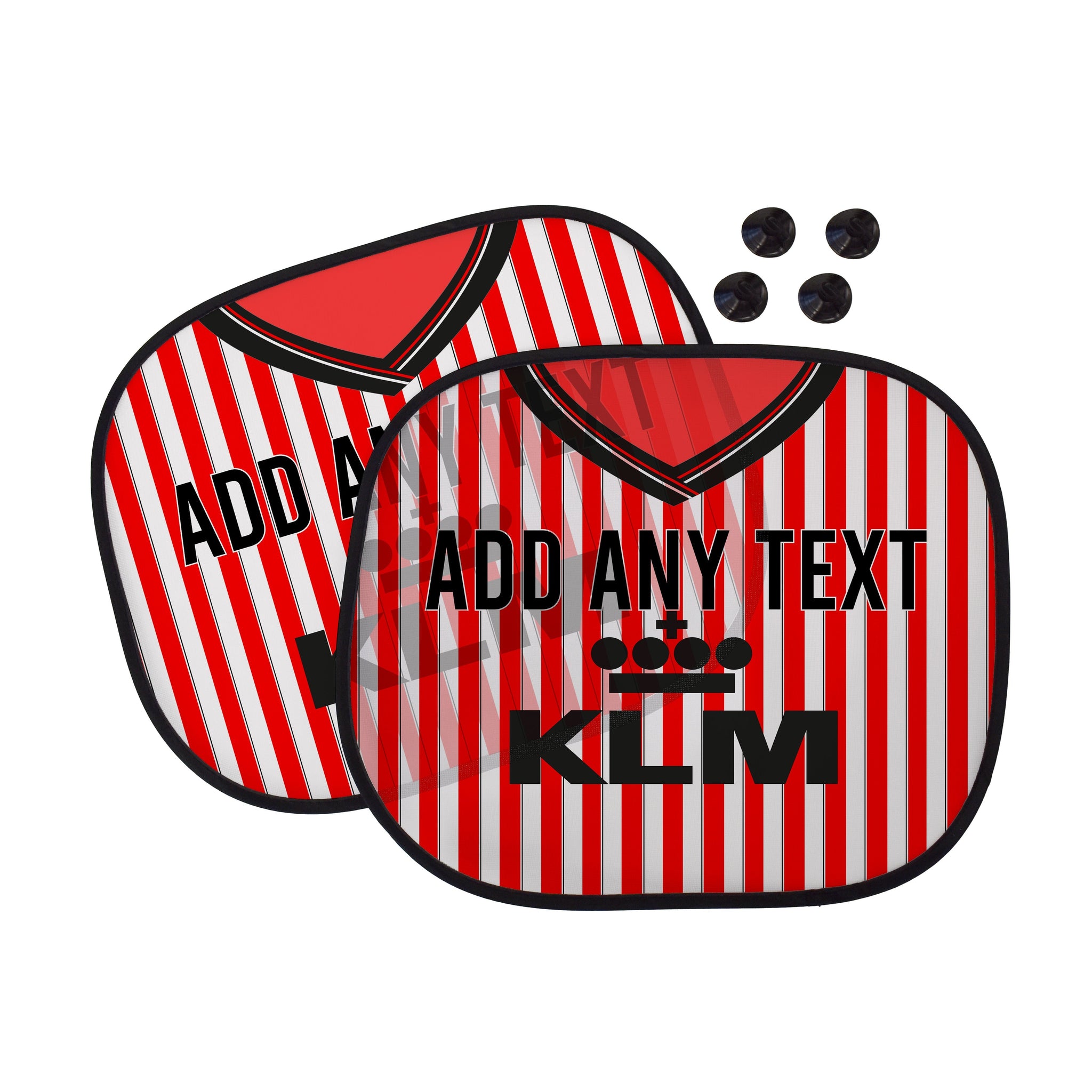 Brentford 1989 Away Shirt - Personalised Retro Football Car Sun Shade - Set of 2