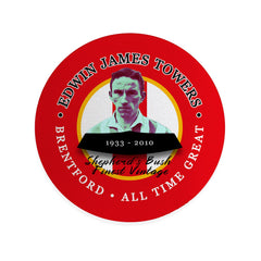 Brentford  Jim Towers - Football Coaster - Square Or Circle