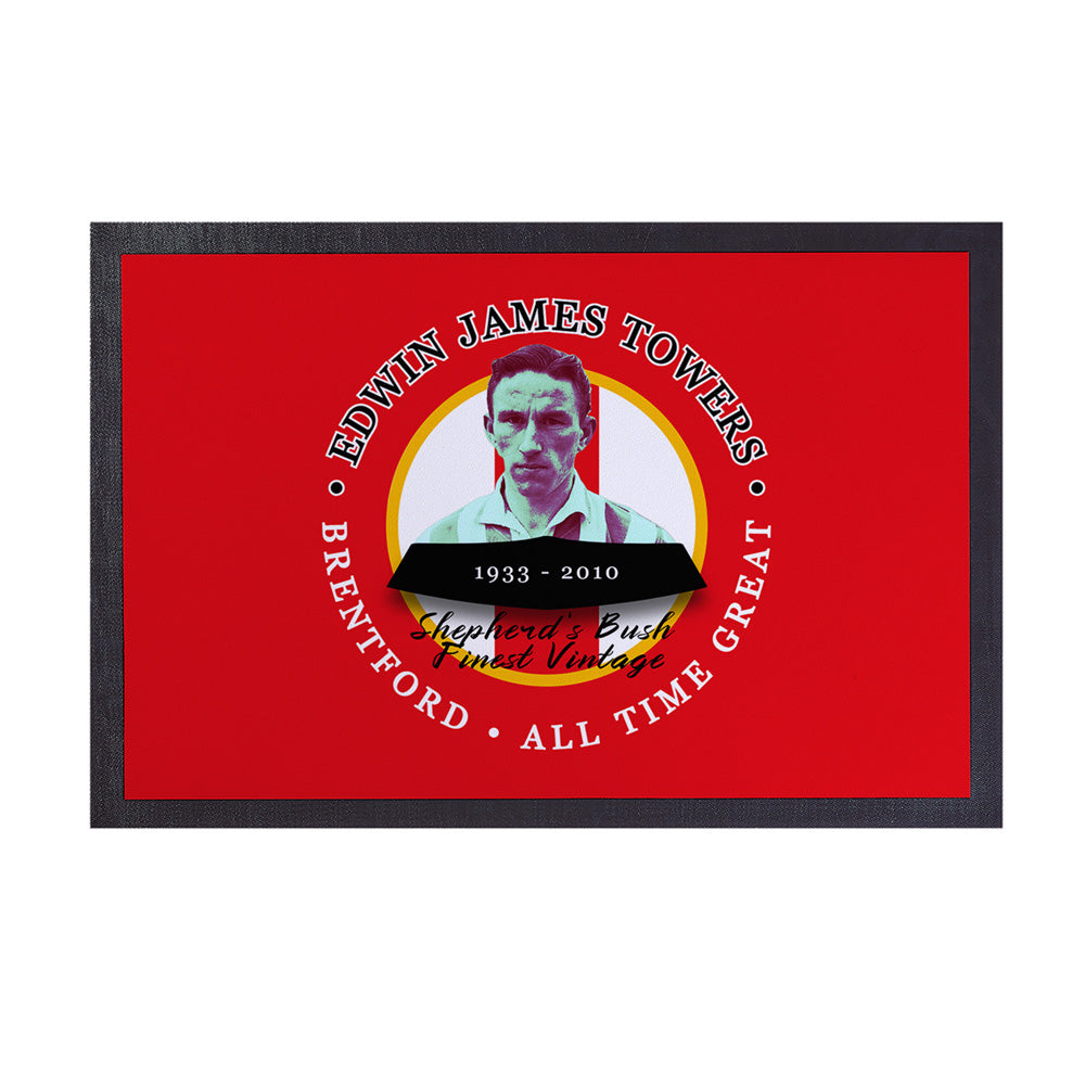 Brentford  Jim Towers  - Football Legends - Door Mat -60cm X 40cm