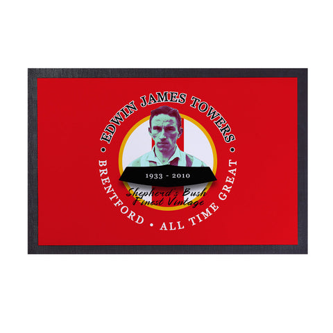 Brentford  Jim Towers  - Football Legends - Door Mat -60cm X 40cm