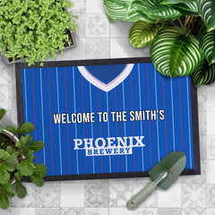 Brighton 1983 Home Shirt - Personalised Retro Door Mat - 60cm x 40cm