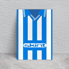 Personalised Brighton-1999 Home Shirt - A4 Metal Sign Plaque