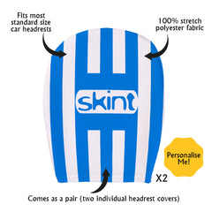 Brighton 1999 Home - Retro Football Shirt - Pack of 2 - Car Seat Headrest Covers