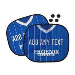 Brighton 1983 Home Shirt - Personalised Retro Football Car Sun Shade - Set of 2