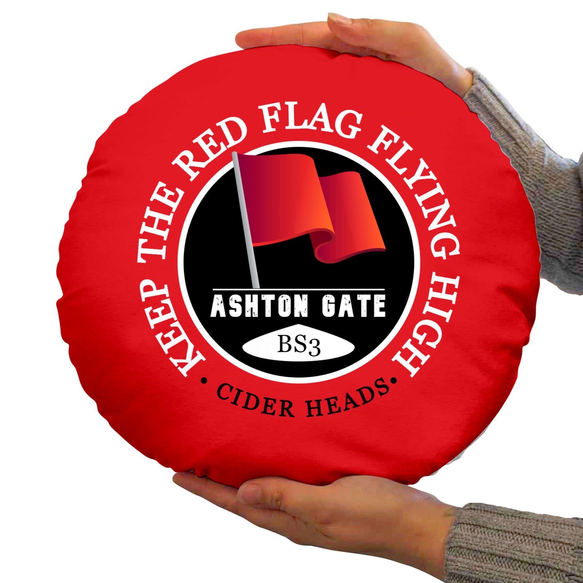 Bristol Red Flag - Football Legends - Circle Cushion 14inch