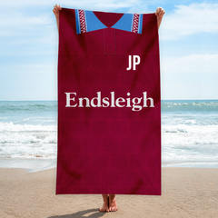 Burnley - 1994 - Home Shirt - Personalised Vintage Beach Towel 