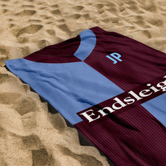 Burnley - 1998 - Home Shirt - Personalised Vintage Beach Towel 