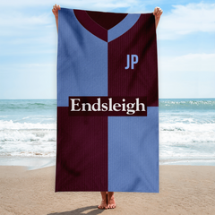 Burnley - 1998 - Home Shirt - Personalised Vintage Beach Towel 