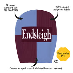 Burnley 1998 Home - Retro Football Shirt - Pack of 2 - Car Seat Headrest Covers