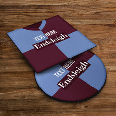 Burnley 1998 Home Shirt - Personalised Drink Coaster - Square Or Circle