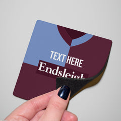 Burnley 1998 Home Shirt - Personalised Drink Coaster - Square Or Circle
