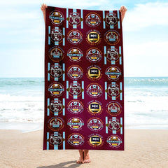 Burnley - Football Legends - Microfibre Beach Towel - 150cm x 75cm