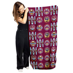 Burnley - Football Legends - Microfibre Beach Towel - 150cm x 75cm