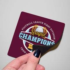 Burnley Champions - Football Coaster - Square Or Circle