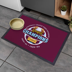 Burnley Champions  - Football Legends - Door Mat -60cm X 40cm