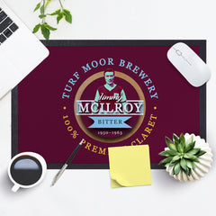 Burnley Jimmy McIlroy  - Football Legends - Door Mat -60cm X 40cm