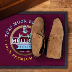 Burnley Jimmy McIlroy  - Football Legends - Door Mat -60cm X 40cm