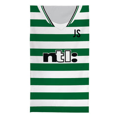Celtic - 2001 Home Shirt - Personalised Retro Beach Towel