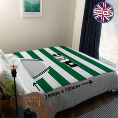 Celtic - 2001 Home Shirt - Personalised Retro Fleece Blanket