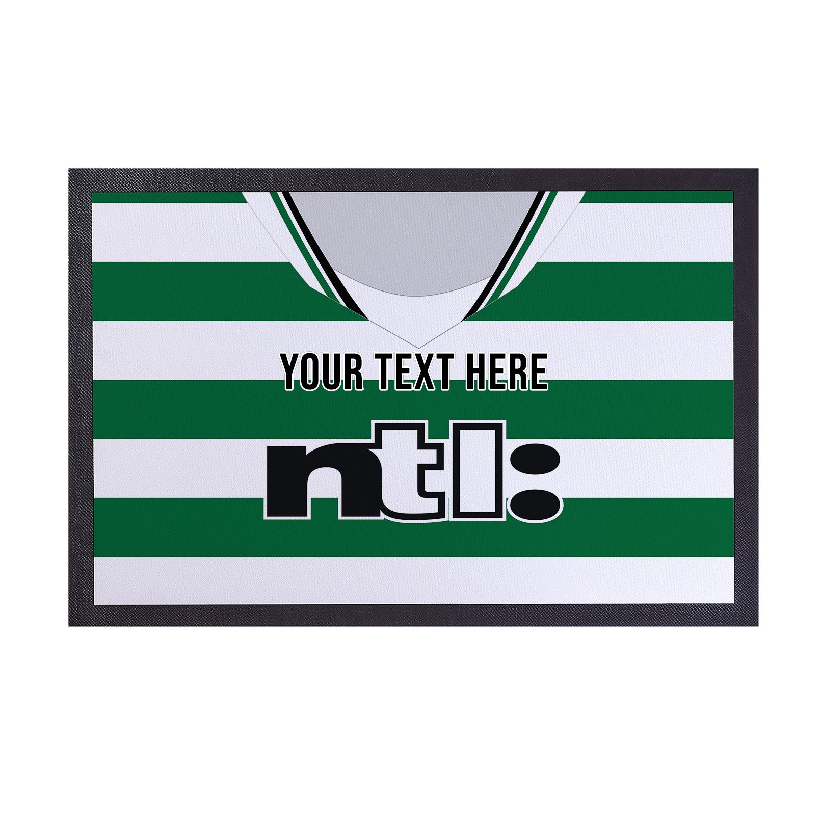 Celtic 2001 Home Shirt - Personalised Retro Door Mat - 60cm x 40cm