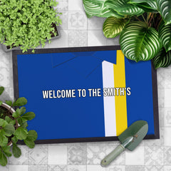 Cardiff 1976 Home Shirt - Personalised Retro Door Mat - 60cm x 40cm