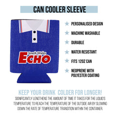 Cardiff 1992 Home Shirt - Personalised Drink Can Cooler